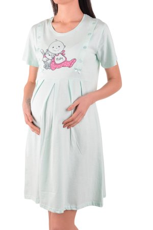 Туника для беременных, ночная рубашка из лайкры с короткими рукавами NICOLETTA