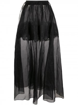 Прозрачная юбка макси Litkovskaya. Цвет: черный