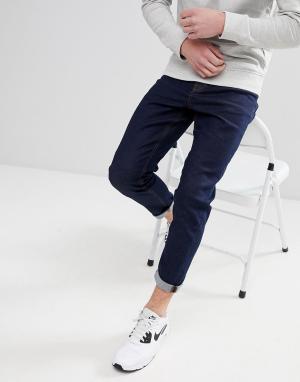 Темно-синие зауженные джинсы New Look. Цвет: темно-синий