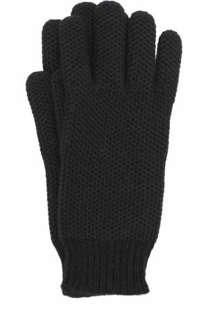 Кашемировый перчатки фактурной вязки TSUM Collection. Цвет: черный