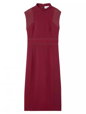 Платье миди из кади без рукавов Collection Line , цвет raspberry St. John