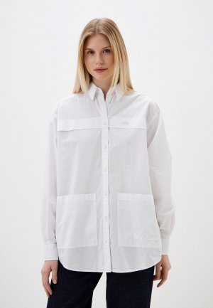 Рубашка Lacoste Oversize Fit. Цвет: белый