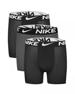 Комплект из 3 трусов-боксеров с логотипом для мальчиков , цвет Black Nike