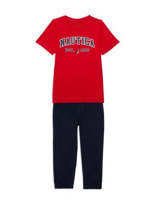 Комплектная футболка и джоггеры для маленьких мальчиков, красный Nautica