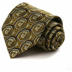 Коричнево-горчичный галстук 71278 Christian Lacroix. Цвет: коричневый