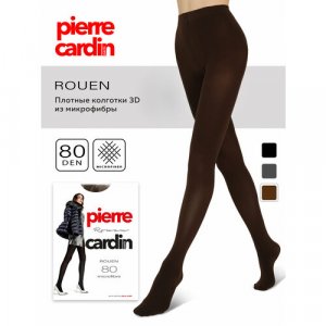 Колготки Rouen, 80 den, размер 2, бежевый, коричневый Pierre Cardin. Цвет: коричневый/кофе