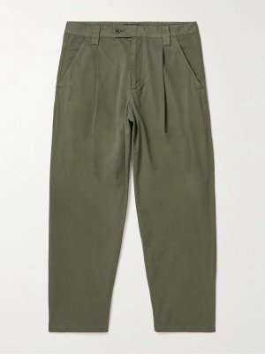 Зауженные плиссированные брюки чинос Renato из хлопка и твила , зеленый A.P.C.