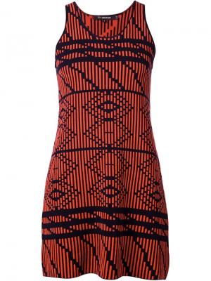 Тканое платье с абстрактным узором Tess Giberson. Цвет: синий
