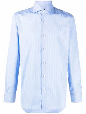 Pinstripe cotton shirt Barba. Цвет: синий