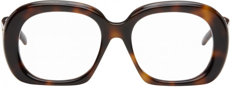 Коричневые очки с пышной оправой , цвет Dark havana Loewe