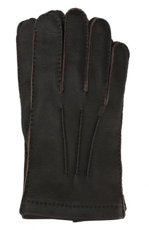 Кожаные перчатки Pal Zileri. Цвет: коричневый
