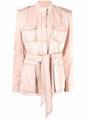 Glossy linen jacket Genny. Цвет: розовый