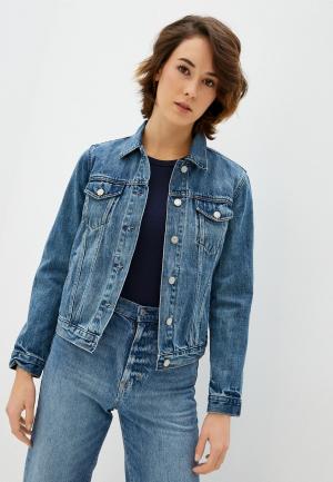 Куртка джинсовая Gap. Цвет: синий