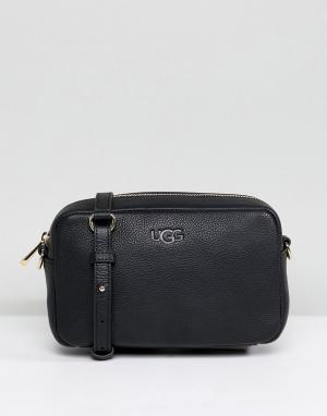 Черная кожаная сумка через плечо Janey UGG. Цвет: черный