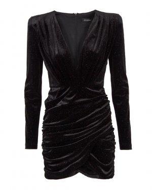 Коктейльное платье ACTUALEE. Цвет: черный