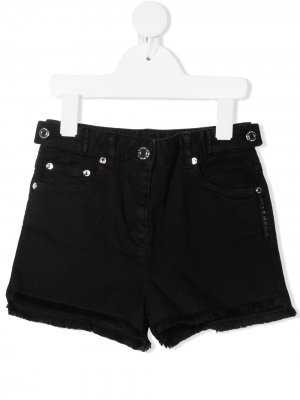 Джинсовые шорты с логотипом Givenchy Kids. Цвет: черный