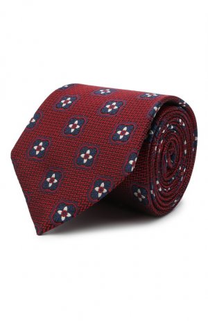 Шелковый галстук Zegna. Цвет: бордовый