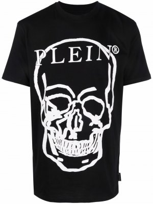 Skull-print cotton T-shirt Philipp Plein. Цвет: черный