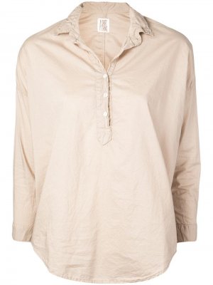 Классическая блузка-туника A Shirt Thing. Цвет: коричневый