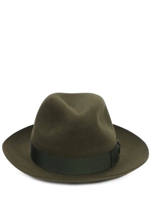 Шляпа шерстяная BORSALINO. Цвет: зеленый