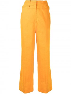 Расклешенные брюки Laila с завышенной талией Rejina Pyo. Цвет: желтый