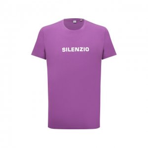 Хлопковая футболка Aspesi. Цвет: фиолетовый