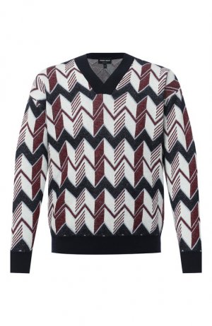 Пуловер из кашемира и шелка Giorgio Armani. Цвет: разноцветный