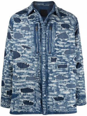 Stitched denim jacket Givenchy. Цвет: синий