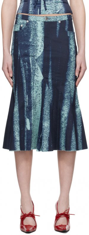 Синяя юбка-миди Gaudi Miaou
