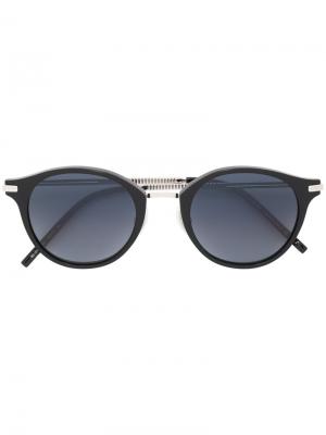 Солнцезащитные очки в круглой оправе Boucheron Eyewear. Цвет: черный