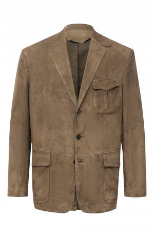 Замшевый пиджак Ralph Lauren. Цвет: бежевый