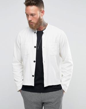 Рубашка-куртка с воротником на пуговице by Nick Hart Hollywood. Цвет: белый