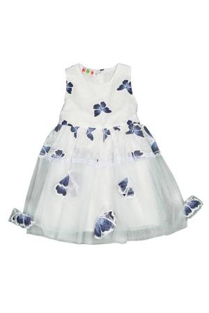 Платье Kidly. Цвет: белый, синий