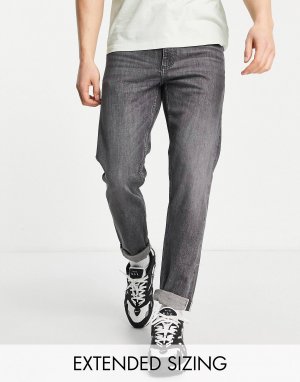 Черные зауженные джинсы стрейч из денима с кромкой DESIGN Asos