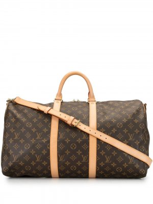 Дорожная сумка Bandouliere 50 2003-го года Louis Vuitton. Цвет: коричневый