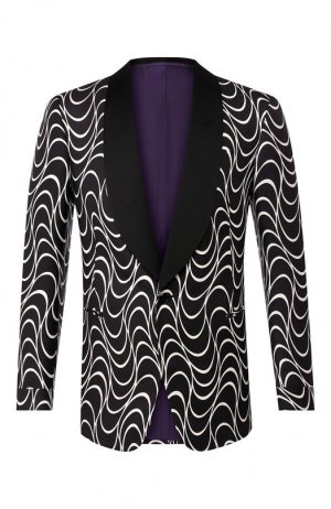 Шелковый пиджак Ralph Lauren. Цвет: чёрно-белый
