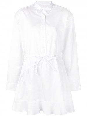 Короткое платье-рубашка Almaz. Цвет: белый