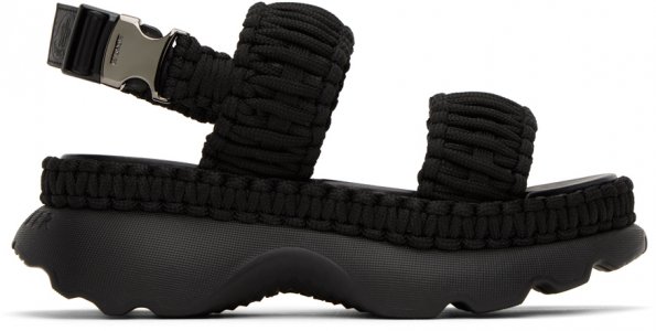 Черные сандалии для страховки Moncler