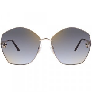 Солнцезащитные очки 0356S 001, серый, золотой Cartier. Цвет: серый/золотистый/черный