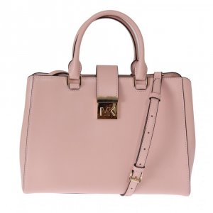 MINDY Кожаная женская сумка на плечо розовая Michael Kors
