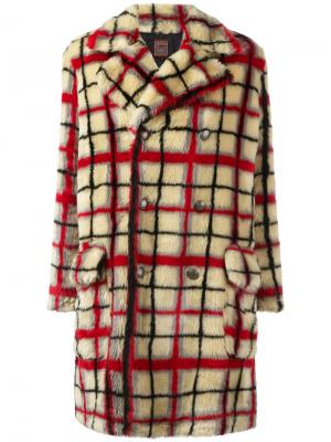 Пальто из искусственного меха Jean Paul Gaultier Vintage. Цвет: телесный
