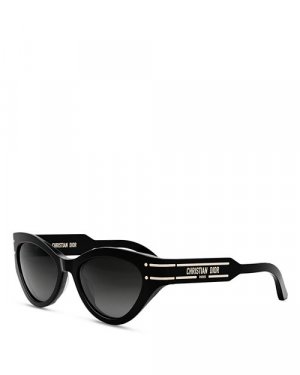 Солнцезащитные очки Signature B7I «кошачий глаз», 52 мм DIOR, цвет Black Dior