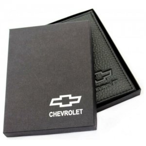 Бумажник водителя Chevrolet (Шевроле) Натуральная кожа.Черный Феникс. Цвет: черный
