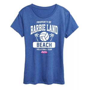 Футболка Juniors' Barbie Movie Property Of Land с изображением команды по пляжному волейболу Barbie, синий Licensed Character