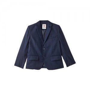 Школьный пиджак , карманы, размер 140, черный Button Blue. Цвет: черный