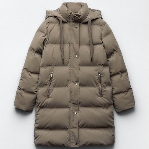 Куртка-анорак Zara Hooded With Wind Protection, серо-коричневый