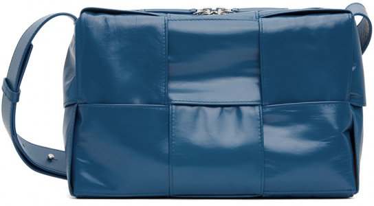 Синяя средняя сумка для фотоаппарата Arco Bottega Veneta