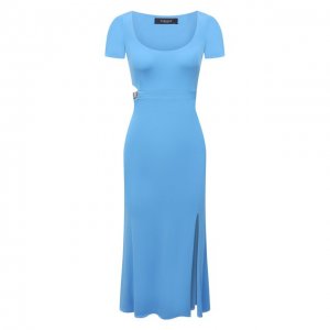 Платье из вискозы Versace. Цвет: голубой