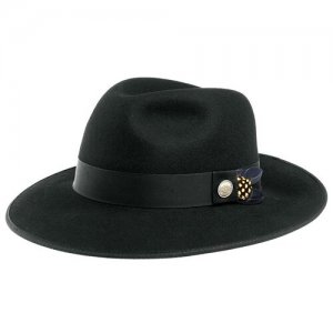 Шляпа, размер 55, черный Christys. Цвет: черный