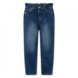 Детские джинсы High Loose Paperbag Jeans Levis. Цвет: синий